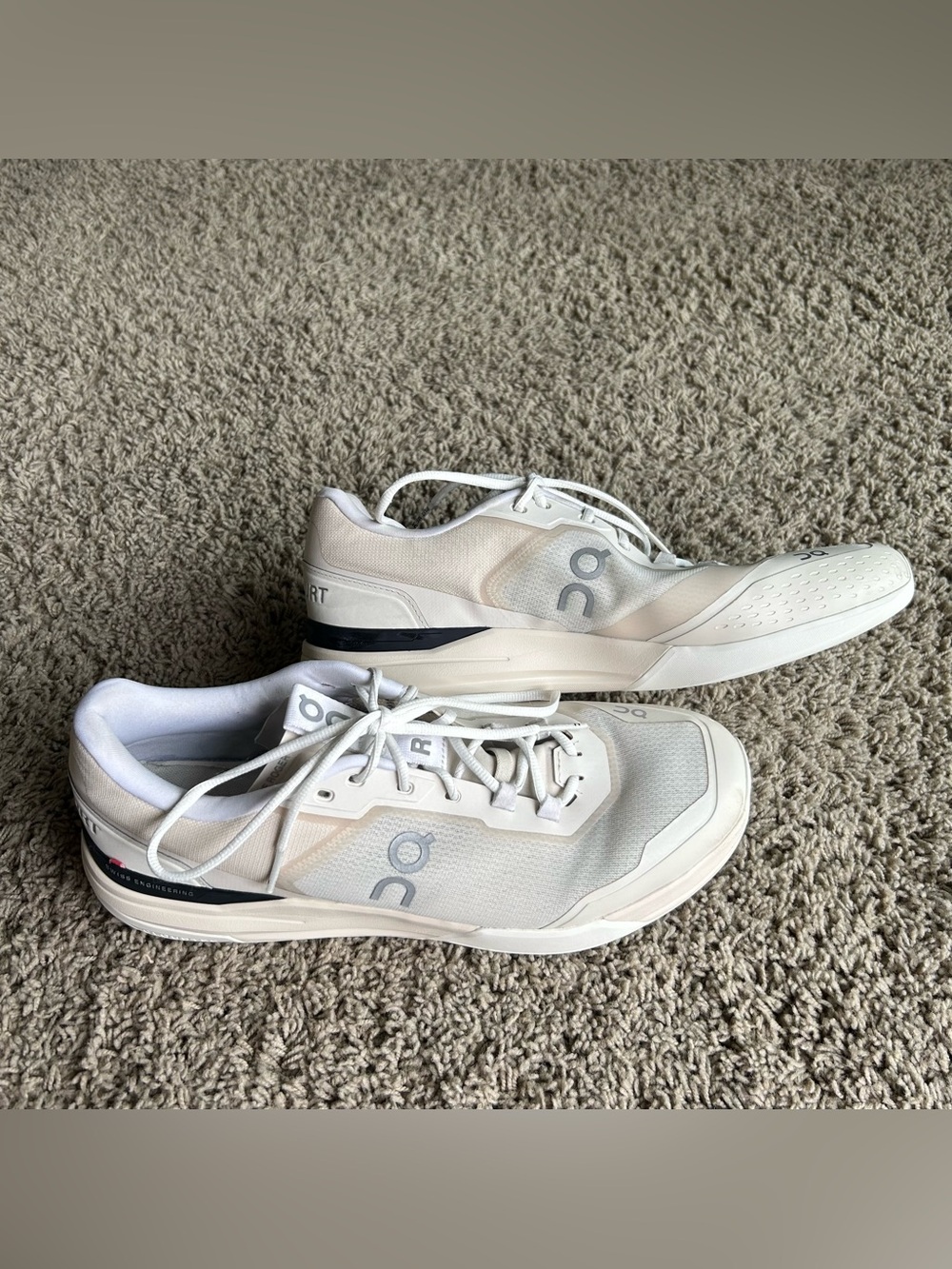 On THE ROGER Advantage Pro Mens 14 Tennis Shoes White/Ivory Athletic Sneakers